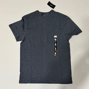 Alfani Classic Heather Navy Crew Neck T-Shirt - Men's